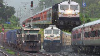 Melodious Train Track SOUNDS | Konkan Railway CROSSINGS | Monsoon Konkan Railway | Indian Railways