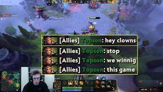 "Holy BASED! TOPSON Chad" -TOPSON had something to say before carrying on his signature MK