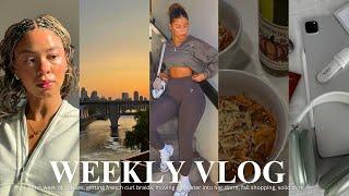 WEEKLY VLOG l apartment hunting, first week of classes, game day, French curl braids, and more