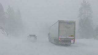 MAJOR WINTER STORM HITS CALIFORNIA - WHITE OUT CONDITIONS, TREACHEROUS DRIVING, BLOWING SNOW