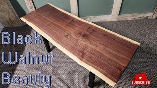 Beautiful Black Walnut bench, birthday present 