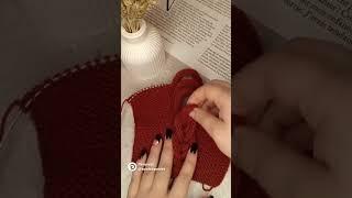 Простая объемная коса спицами️️️Полное видео на канале #вязальныйвлог #узорыспицами #вызание