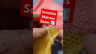 Invisible Matress Seam #knit #knitting