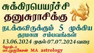 THANUSU தனுசு சுக்கிரபெயர்ச்சி பலன் 2024 astrotvadidhiyan