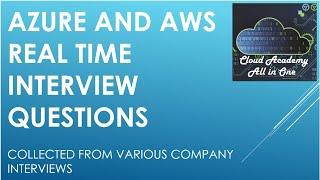 AWS  Azure  real time interview Questions and Answers - Part 3