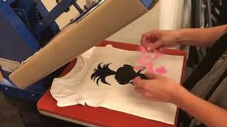 Layering HTV/Iron On  with heat press cut with cricut