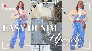 Easy DIY Upcycle | Denim Jacket and Wool Blazer Upcycle