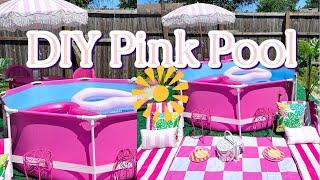 ️ NEW!!! DIY SUMMER PINK PARTY POOL OUTDOOR PATIO FUN  ️ ~Olivia's Romantic Home DIY