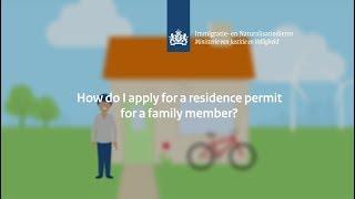 How do I apply for a residence permit for a family member?