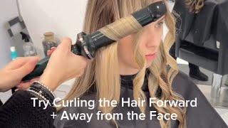 Try Curling the Hair Forward + Away from the Face!