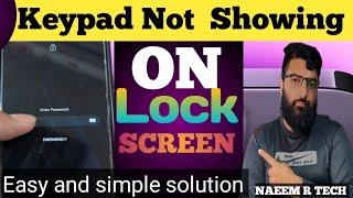 Keypad not working on lock screen all android mobile phones | how to fix keypad not working