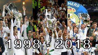 Real Madrid All Champions League 7X Wins 1998 - 2018 HD