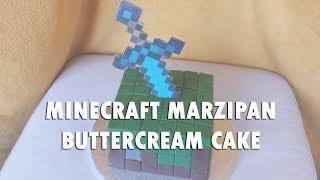 Minecraft Marzipan and Buttercream Cake Decorating