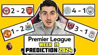 PREMIER LEAGUE WEEK 19 PREDICTION !! LEICESTER CITY VS MANCHESTER CITY 4-1 !