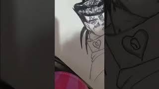 I draw josuke from jojo bizarre adventure crazy diamond