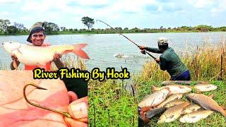 Amazing Fishing In River|Catching Very Big Rohu Fishes|Indian Hook Fishing videos