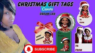 Create Christmas Gift Tags in Canva with Dream Lab the AI App