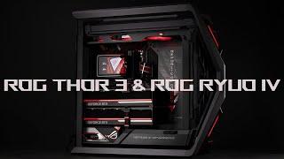 ROG THOR III 3 1600W & ASUS ROG CURVED AIO RYUO IV BUILD! BONUS GPU TEMPS FOR DUAL ASTRAL 5090 STACK