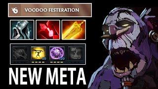 NEW META Witch Doctor Radiance + Voodoo Festeration INSANE AOE DAMAGE Crazy Build 7.36b Dota 2