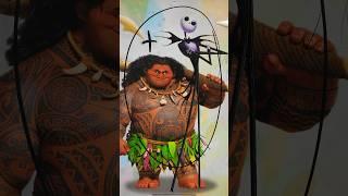 Maui from Moana 2 + Jack Skellington Mixing Characters #transformation #funart #moana2