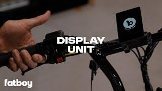 Controls and display on the Fatboy Bike