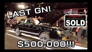 THE LAST 1987 BUICK GRAND NATIONAL BUILT SOLD AT BARRETT JACKSON SCOTTSDALE 2022!!! $500,000!!