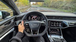 NEW AUDI RS7 Performance POV Drive on the Autobahn! Crazy SOUND! 630 HP BEAST!