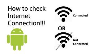 How to check internet connection?