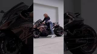 Brock Performance exhaust sound   #LightRoseGold x Nina |  Custom Suzuki Hayabusa #shorts