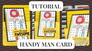 How to Make a Handy Man Card with the Trusty Tools Stamp Set