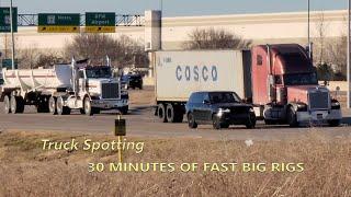 Truck spotting - 30+ minutes of fast, highway big rigs from DFW, Texas.
