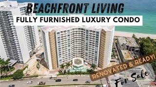 Beachfront Living  Fully Furnished Luxury Condo  Renovated & Ready!