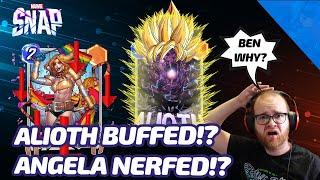 OTA LEAKED EARLY - Angela NERF, Alioth & Hercules BUFFS! - Marvel SNAP Card Changes Review