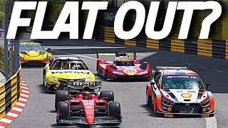 Which Race Cars Can Take The MOST DANGEROUS Corner FLAT Out?