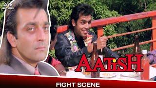 Sanjay Dutt's Fight In Restaurant | Fight Scene | Aatish Hindi Movie Scene | NH Studioz