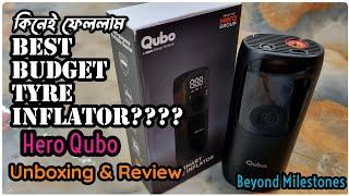 Unboxing & Review | Hero QUBO Tyre Inflator 150 PSI, 2x2000 mah Battery