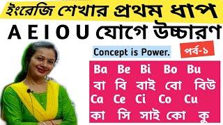 A E I O U যোগে উচ্চারণ। Ba বা Be বি Bi বাই Bo বো Bu বু। How to read English. ইংরেজি পড়ার সঠিক উপায়