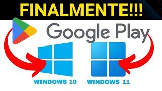 AGORA SIM! Google Play Store no Windows Finalmente | COMO INSTALAR A PLAYSTORE NO WINDOWS 10 e WIN11