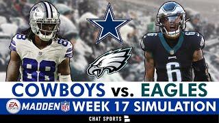 Cowboys vs. Eagles Simulation Reaction For 2024 NFL Season | Cowboys Week 17 (Madden 25 Rosters)