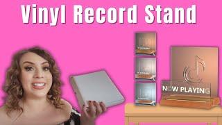 Vinyl Record Stand with LED Lighting – Now Playing Display | Unboxing & Review