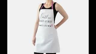 white kitchen apron