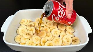 Schlagen Sie Coca Cola mit einer Banane auf! Leckeres Dessert ohne Backen!