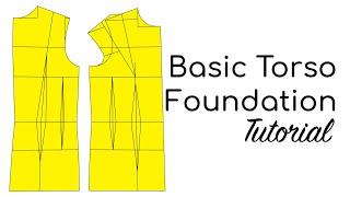 BASIC TORSO FOUNDATION PATTERN DRAFTING | METRIC SYSTEM | LA MODÉLISTE