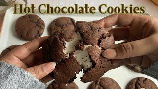 Soft Hot Chocolate Cookies  Bake With Me