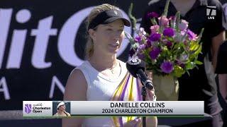 Danielle Collins 2024 Charleston Open Championship Speech | 2024 Charleston Final