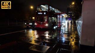 Wet / Light Rain Walk At Night In Central London