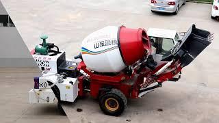 auto feeding and stirring concrete mixer machine