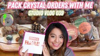 Pack Crystal Orders with me Crystal Confetti Restock, Pack a $1,000 order! Studio Vlog 039