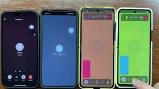 iPhone 15 PM vs Pixel 8Pro vs Razr 40U vs Samsung Z Flip 5 Imo vs Snapchat Outgoing + Incoming Calls
