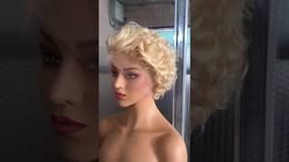 Surprisehair- Short curly pixie cut lace wig blonde human hair for black women